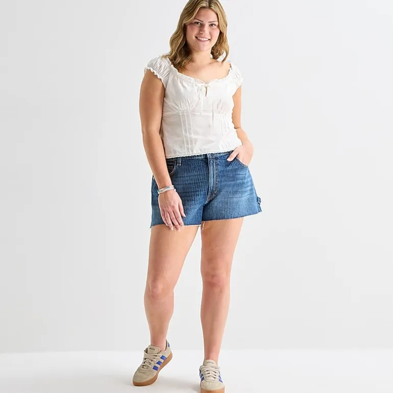 Arizona Womens 2" Low Rise Juniors Denim Short