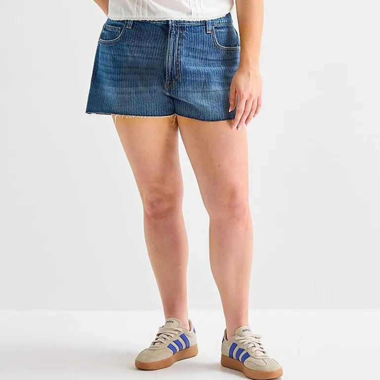 Arizona Womens 2" Low Rise Juniors Denim Short