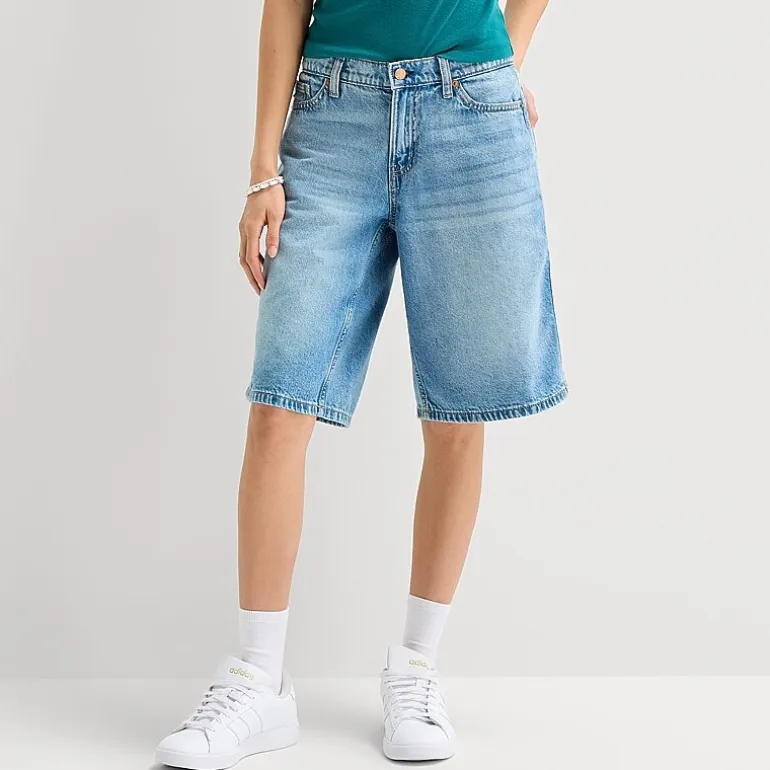 Arizona Womens 12" Low Rise Juniors Denim Short