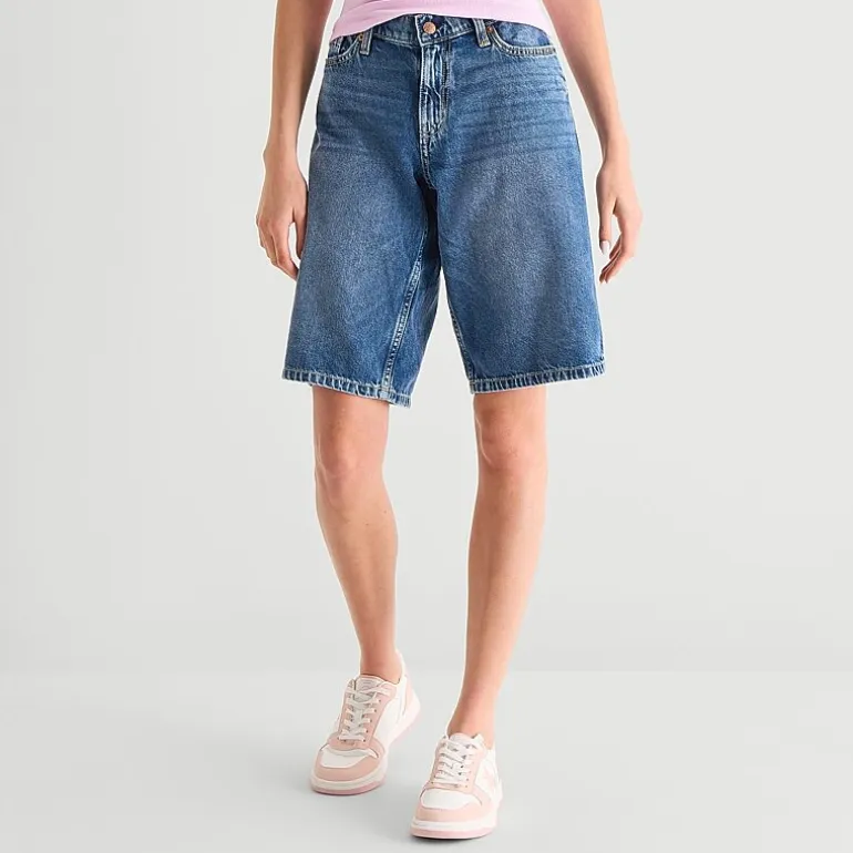 Arizona Womens 12" Low Rise Juniors Denim Short