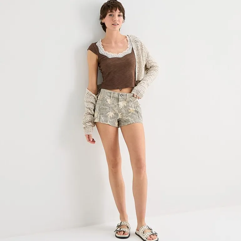 Arizona Womens 2 1/2" Low Rise Juniors Denim Short
