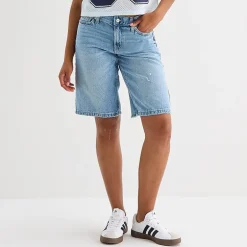Arizona Womens 12 1/4" Low Rise Juniors Denim Short