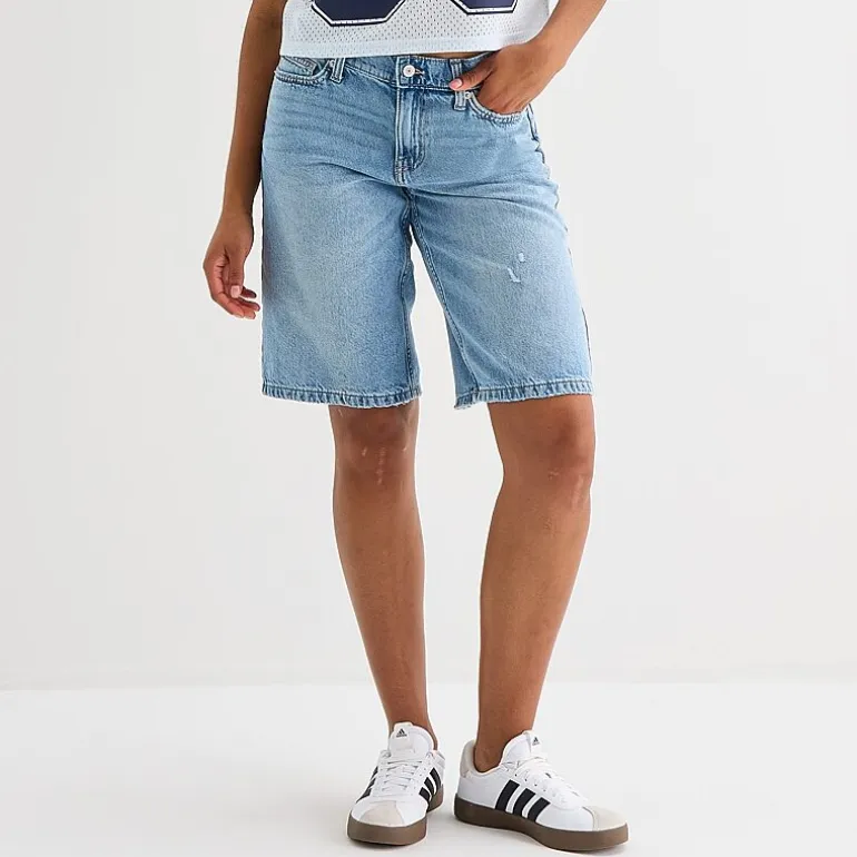 Arizona Womens 12 1/4" Low Rise Juniors Denim Short