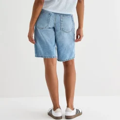 Arizona Womens 12 1/4" Low Rise Juniors Denim Short