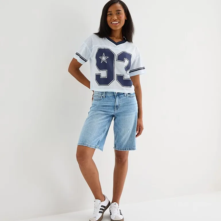 Arizona Womens 12 1/4" Low Rise Juniors Denim Short