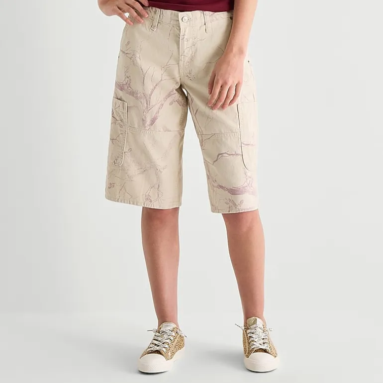 Arizona Womens 15" Low Rise Juniors Denim Short