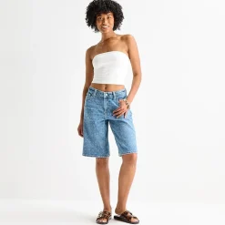 Arizona Womens 12 1/4" Low Rise Juniors Denim Short