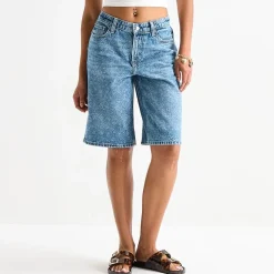 Arizona Womens 12 1/4" Low Rise Juniors Denim Short