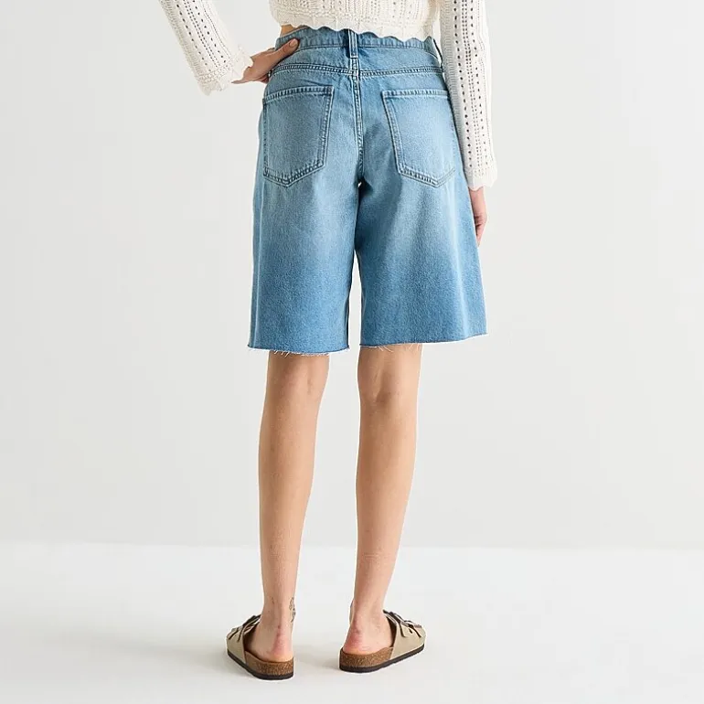 Arizona Womens 12 1/4" Low Rise Juniors Denim Short