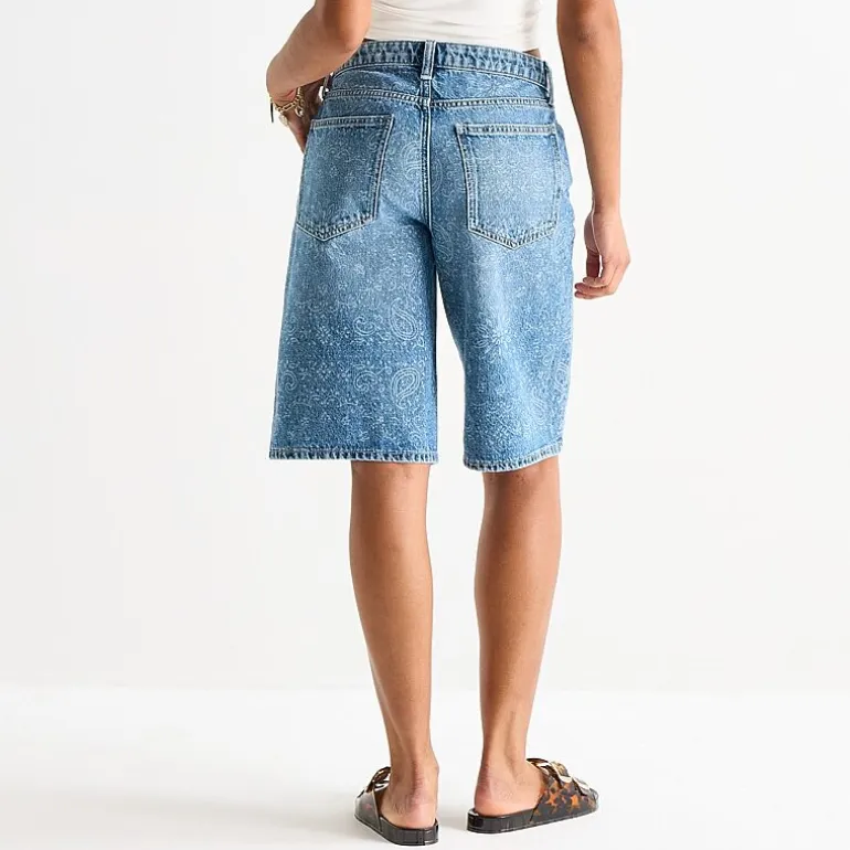 Arizona Womens 12 1/4" Low Rise Juniors Denim Short