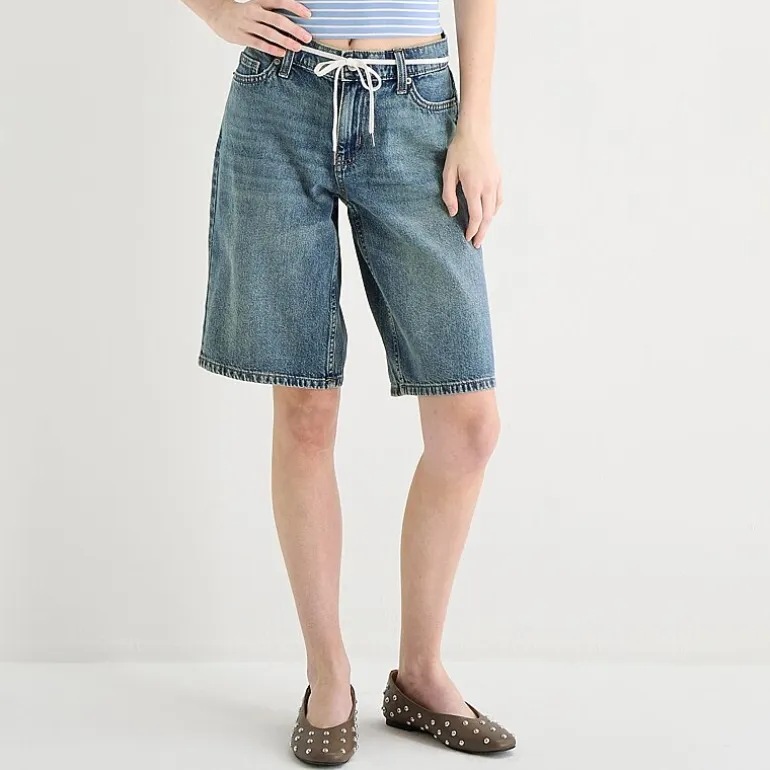 Arizona Womens 12 1/4" Low Rise Juniors Denim Short