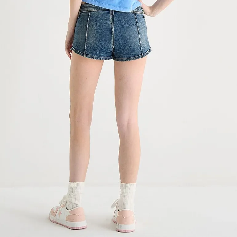 Arizona Womens 2 1/2" Low Rise Juniors Micro Denim Short