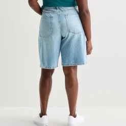 Arizona Womens 12" Low Rise Juniors Plus Denim Short