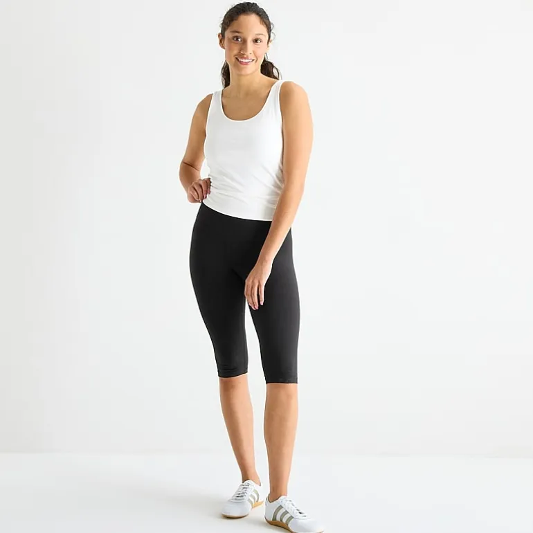 Arizona Womens Mid Rise Juniors Capri Legging