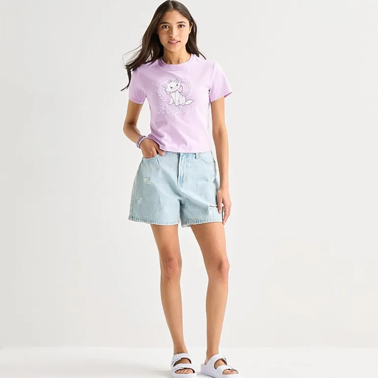 Arizona Womens 5" Mid Rise Juniors Denim Short