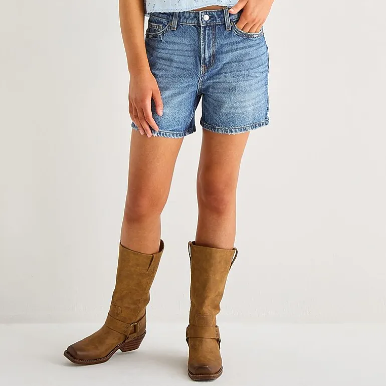 Arizona Womens 5" Mid Rise Juniors Denim Short
