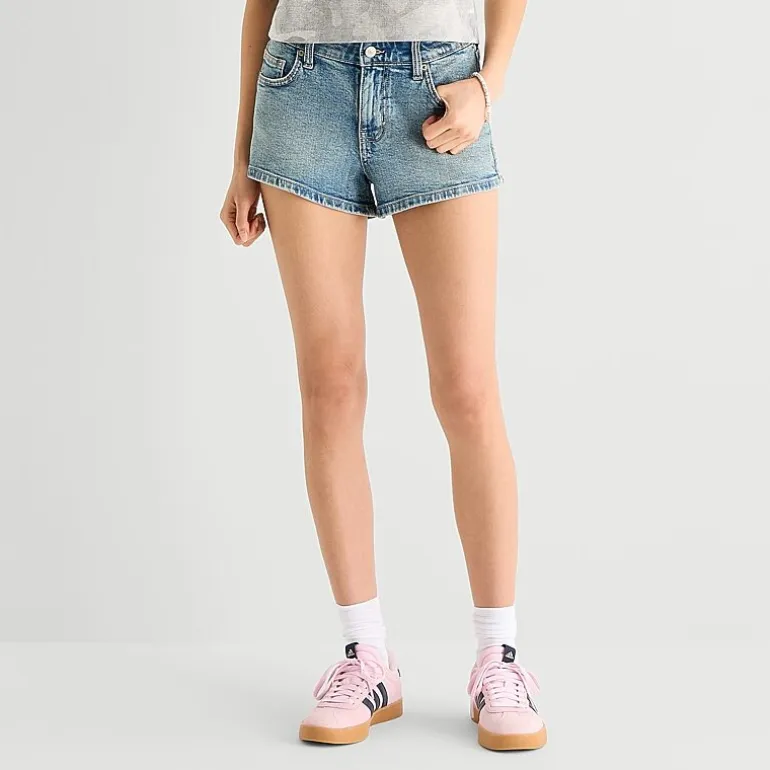 Arizona Womens 2 1/2" Mid Rise Juniors Denim Short