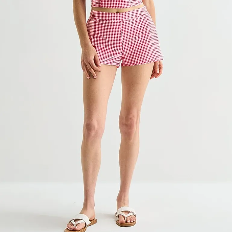 Arizona Womens Mid Rise Juniors Pull-On Short