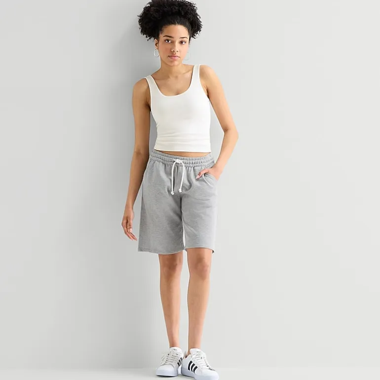 Arizona Womens Mid Rise Juniors Active Pull-On Short
