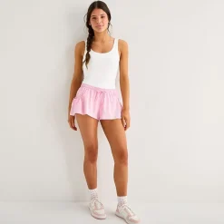 Arizona Womens Mid Rise Juniors Active Pull-On Short