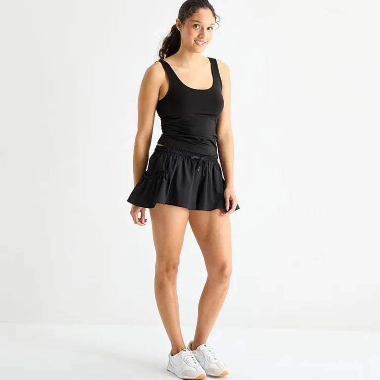 Arizona Womens Mid Rise Juniors Active Pull-On Short