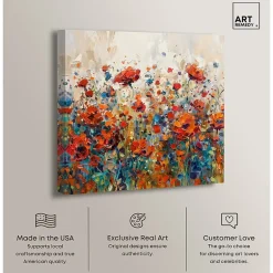 ART REMEDY® "Beautiful Garden Bloom" Giclee Floral And Botanical Canvas Art