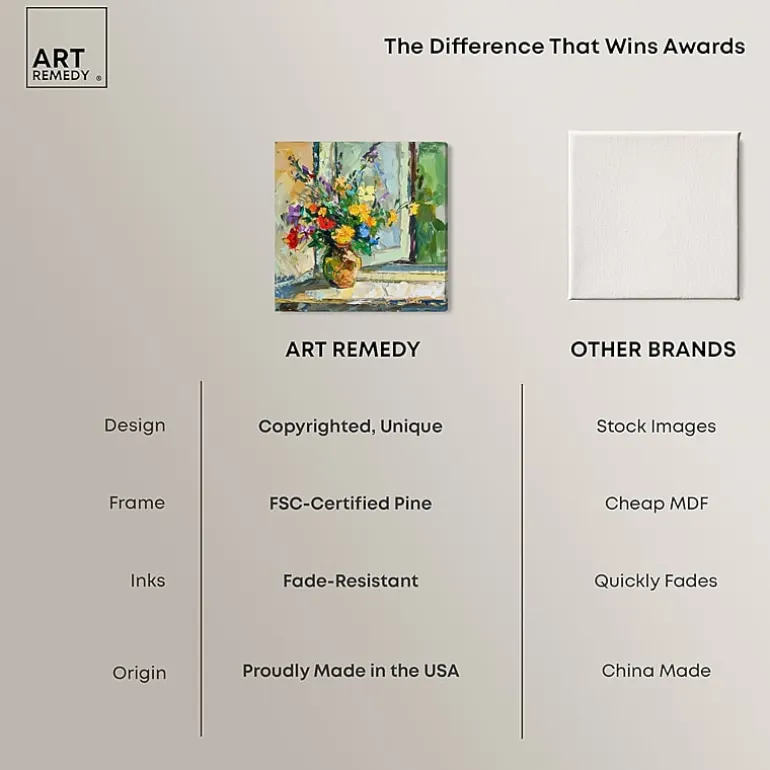 ART REMEDY® "Vase By The Window" Giclee Floral And Botanical Canvas Art