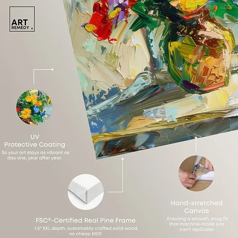 ART REMEDY® "Vase By The Window" Giclee Floral And Botanical Canvas Art