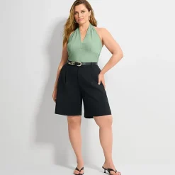 Ashley Graham Women's Plus Dressy Jort