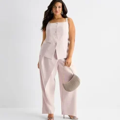 Ashley Graham Womens Plus Sleeveless Vest