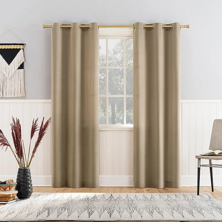 Athens Grommet Top Light-Filtering Set of 2 Curtain Panel