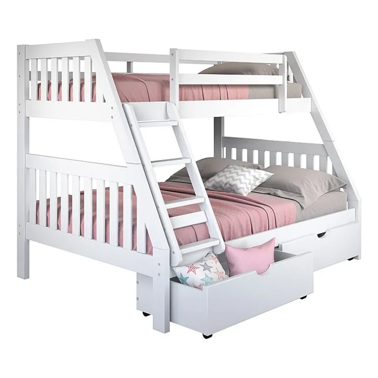 Austin Mission Twin over Full Bunk Bed with Dual Underbed Drawers