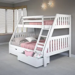 Austin Mission Twin over Full Bunk Bed with Dual Underbed Drawers