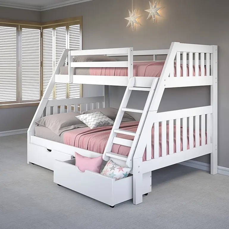 Austin Mission Twin over Full Bunk Bed with Dual Underbed Drawers