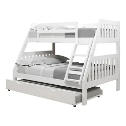Austin Mission Twin over Full Bunk Bed with Twin Trundle