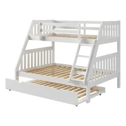 Austin Mission Twin over Full Bunk Bed with Twin Trundle