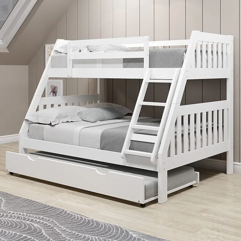 Austin Mission Twin over Full Bunk Bed with Twin Trundle