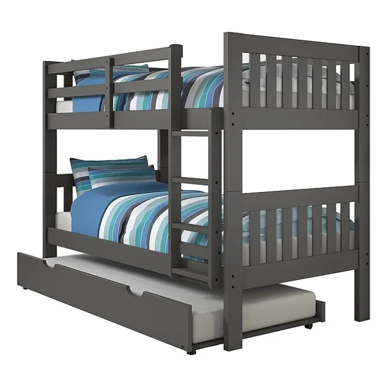 Austin Mission Twin over Twin Bunk Bed with Twin Trundle