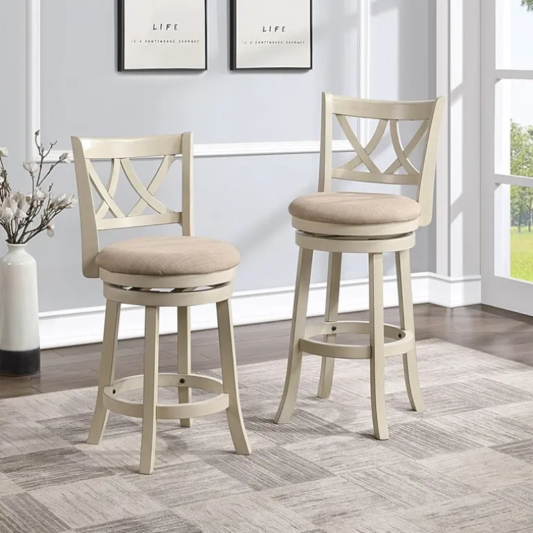 AVALON FURNITURE Upholstered Swivel Bar Stool