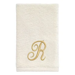 Avanti Premier Script Monogram Ivory/Gold Bath Towel Collection