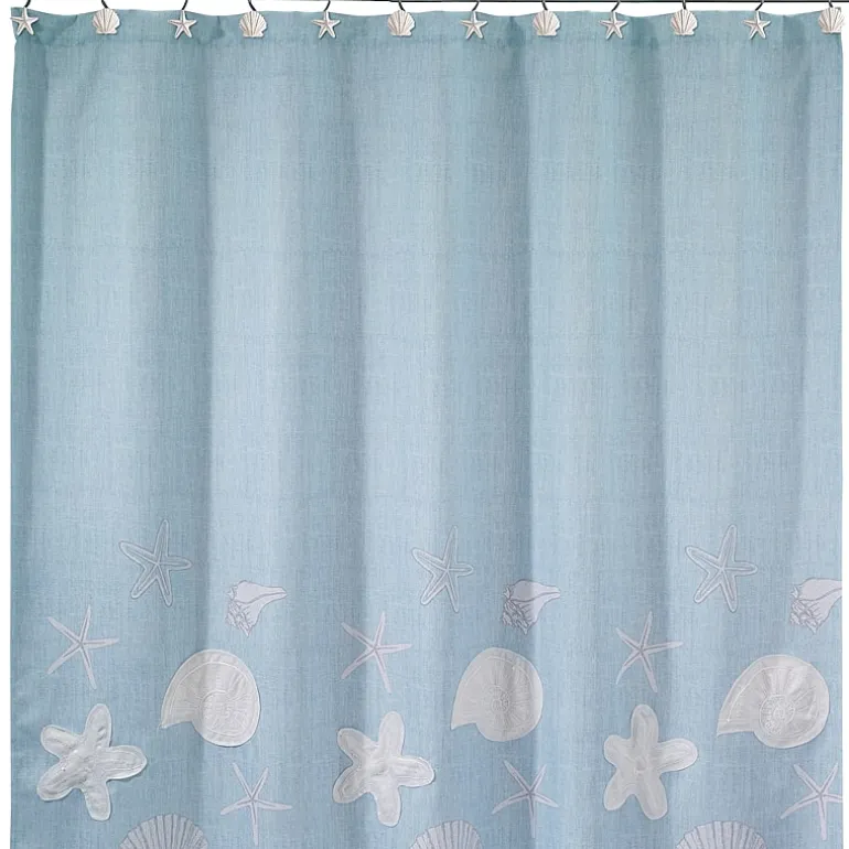 Avanti Sequin Shell Shower Curtain