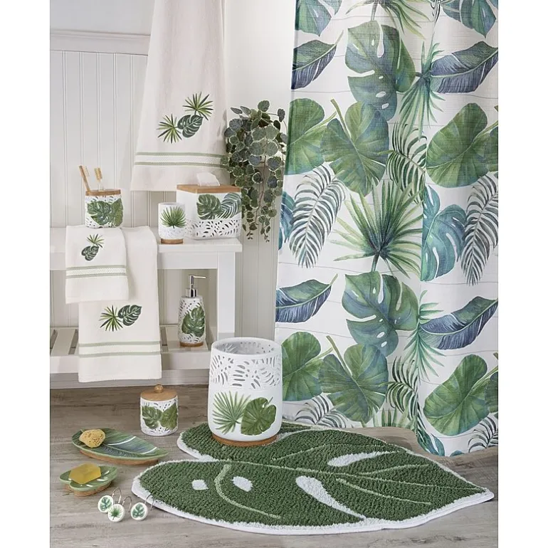 Avanti Viva Palm Hand Painted Bathroom Canister