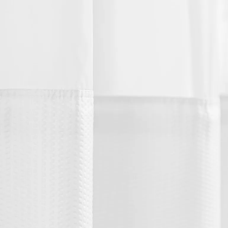 Awesome Home™ No Hook Embossed Snap-In Liner Shower Curtain