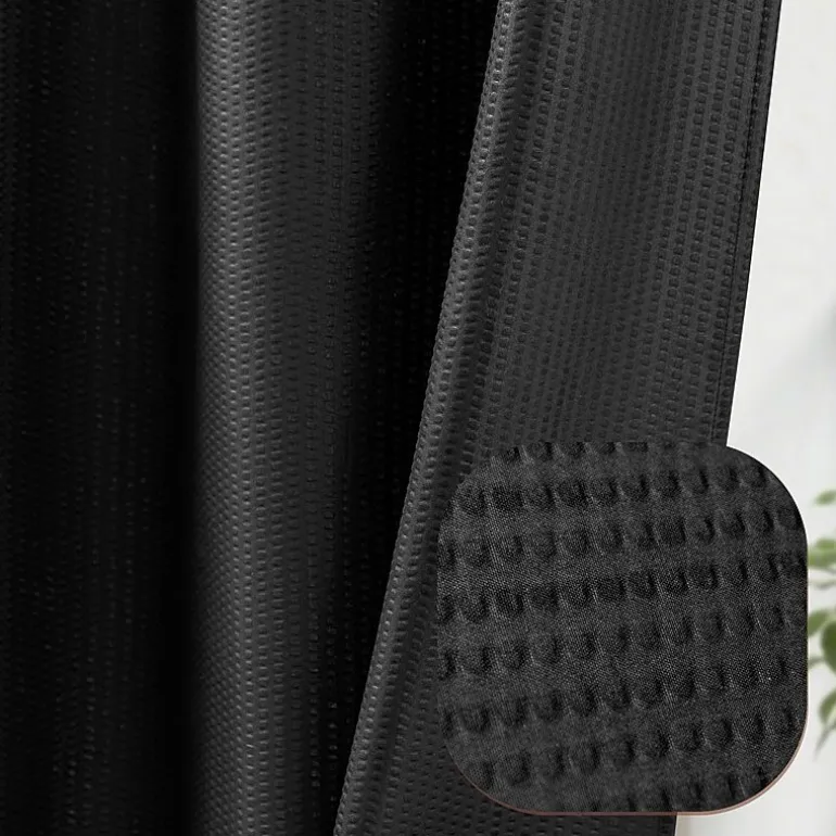 Awesome Home™ No Hook Embossed Snap-In Liner Shower Curtain