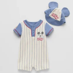 Baby Boys Mickey Mouse Short Sleeve 2-pc. Romper