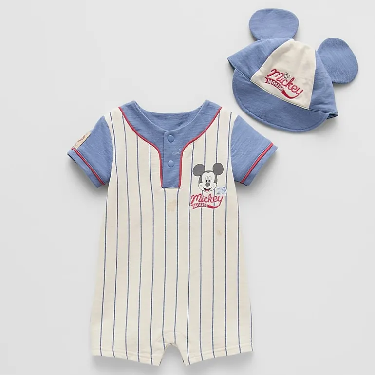 Baby Boys Mickey Mouse Short Sleeve 2-pc. Romper