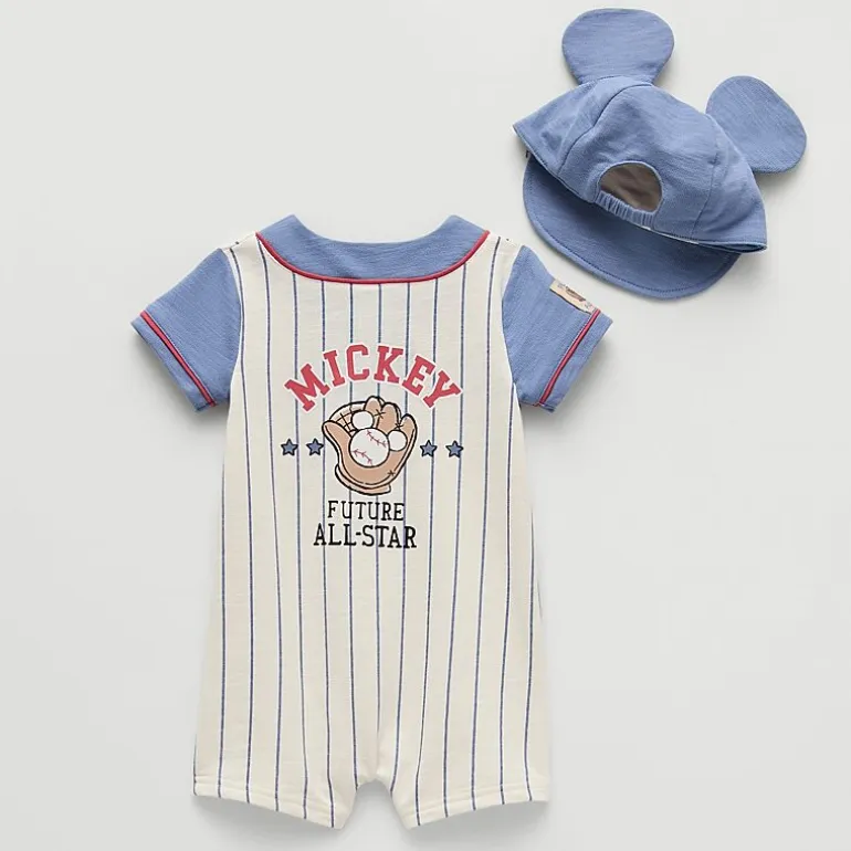 Baby Boys Mickey Mouse Short Sleeve 2-pc. Romper