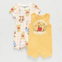 Baby Boys Winnie The Pooh Short Sleeve 2-pc. Romper
