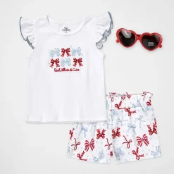 Baby Essentials Americana Baby Girls 2-pc. Short Set