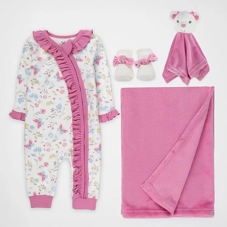 Baby Essentials Baby Girls 4-pc. Baby Clothing Set